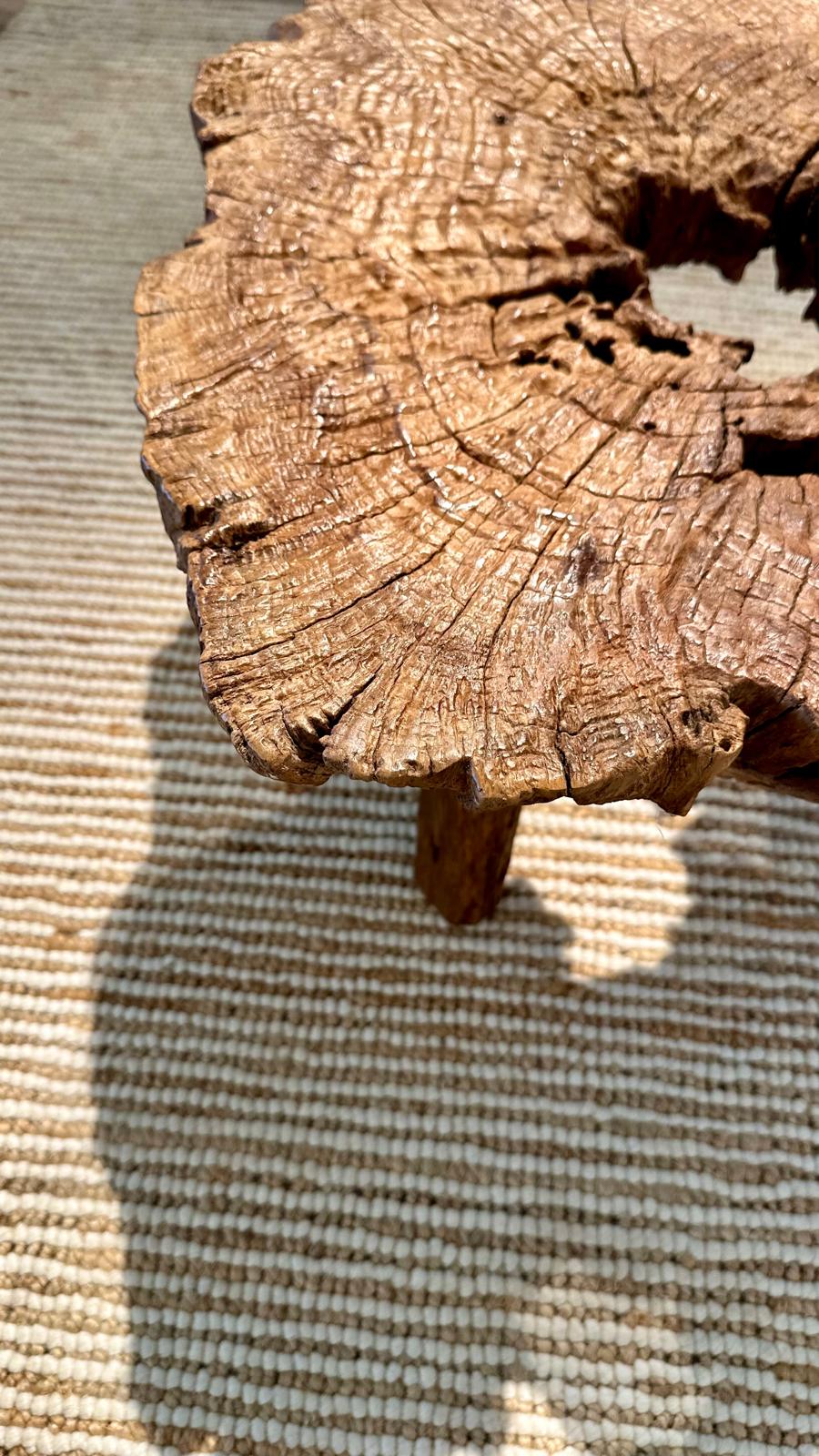 Ibuki unique finds: Rustic teak wooden side table