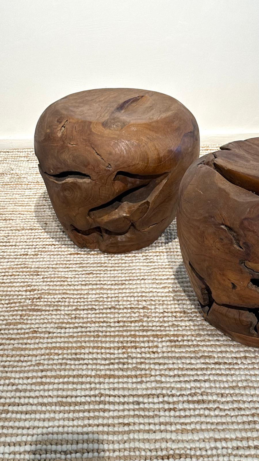 Ibuki teak root stool