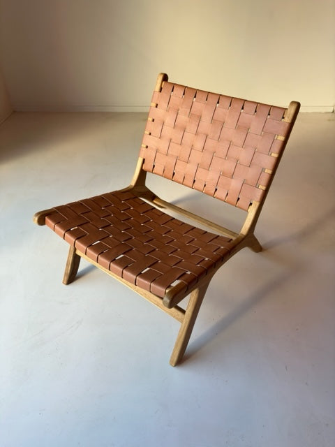 Roxy-Stuhl aus roséfarbenem Leder