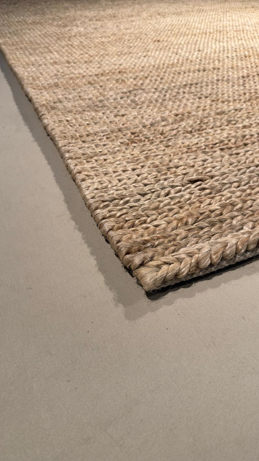 FRANSEN AUS JUTE/HANF, EINFACH, 1,70 X 2,40 Mtr, NATUR