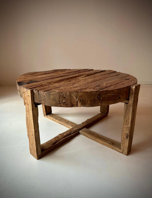 Ibuki unique find : Rustic Wooden coffee table vintage piece