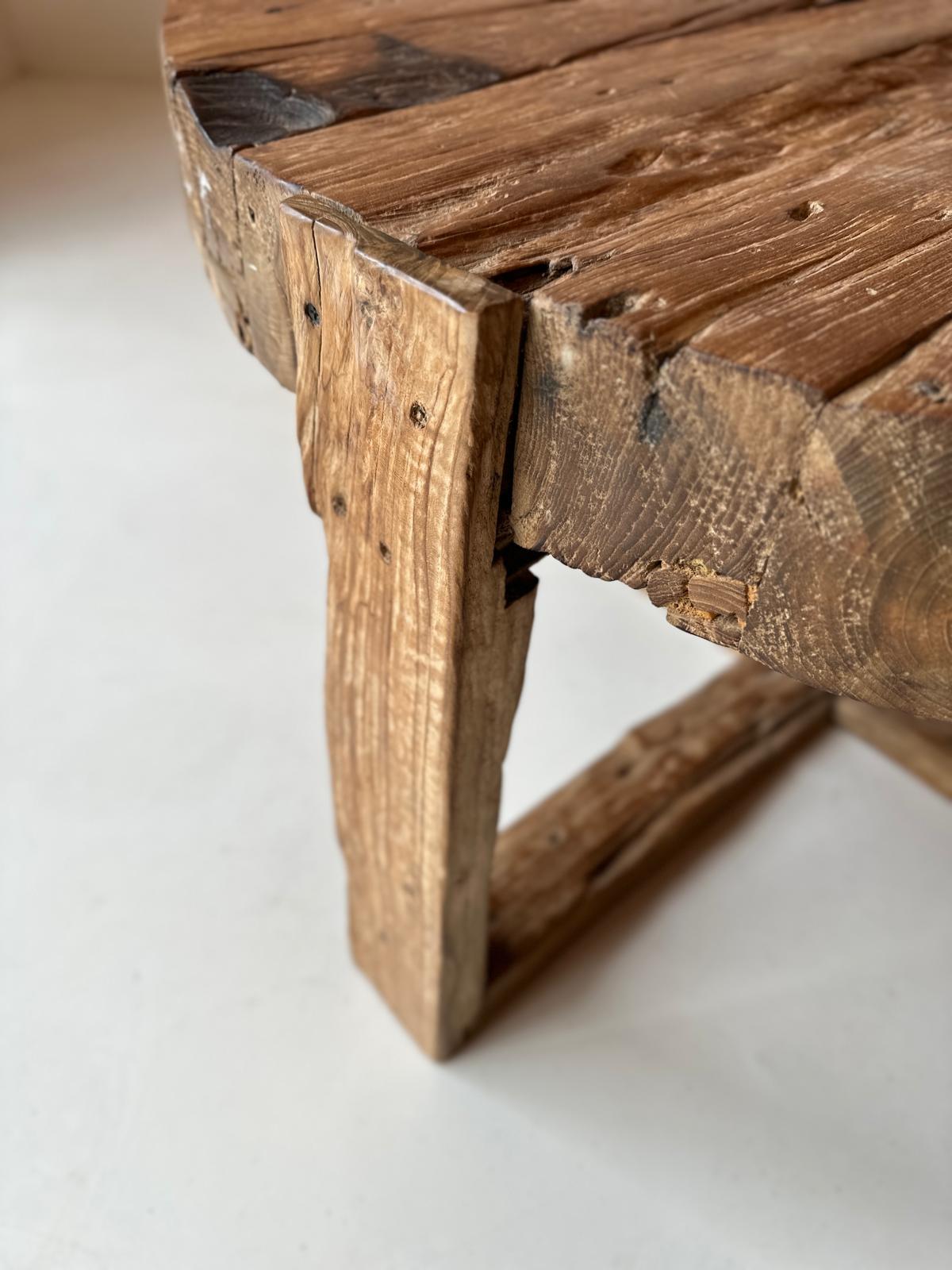 Ibuki unique find : Rustic Wooden coffee table vintage piece