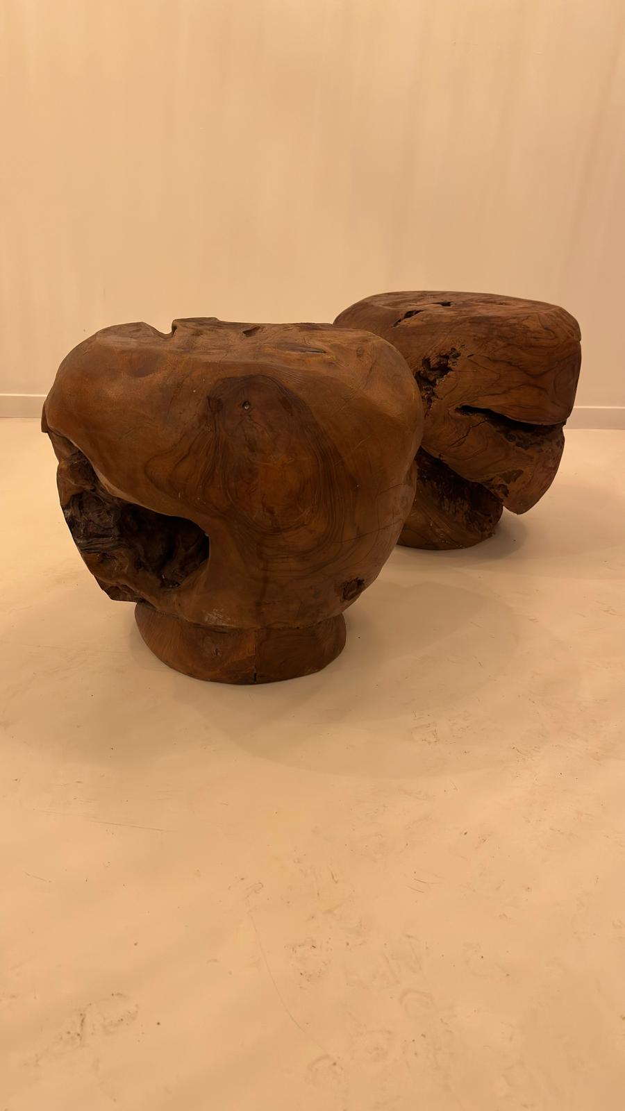 Ibuki teak root stool