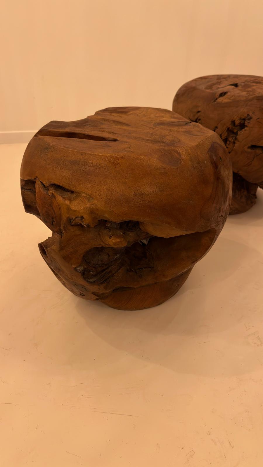 Ibuki teak root stool