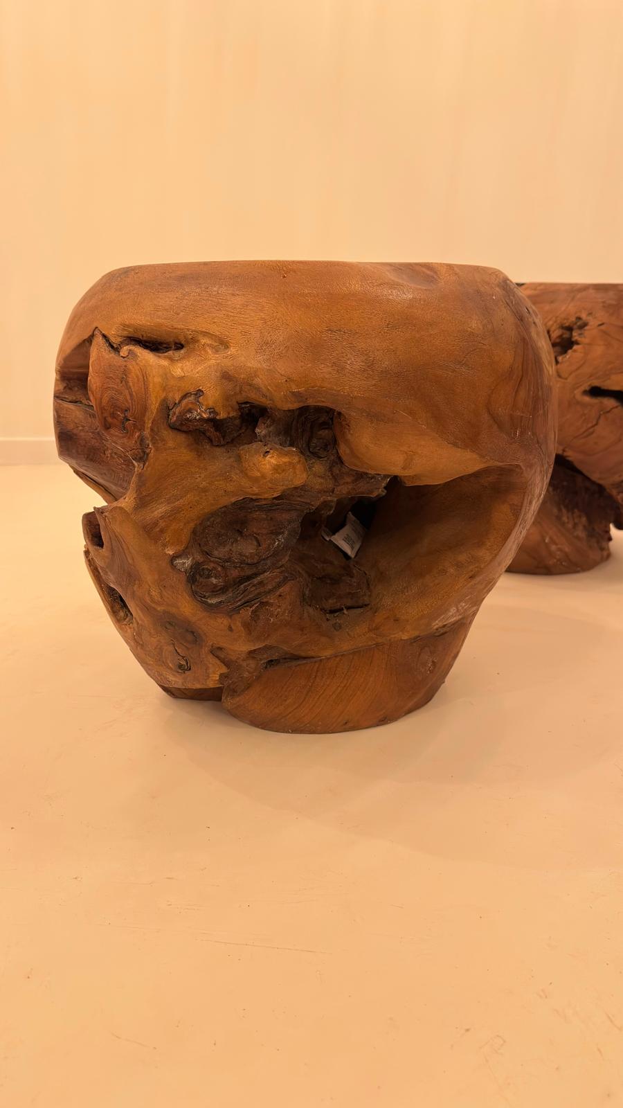 Ibuki teak root stool