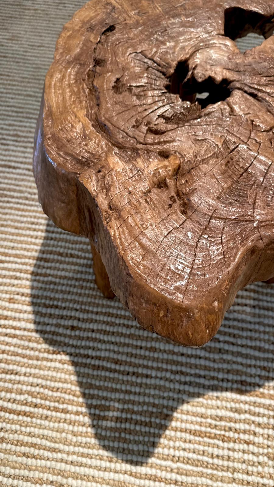 Ibuki unique finds: Rustic teak wooden side table