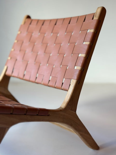 Roxy chair in blush leather