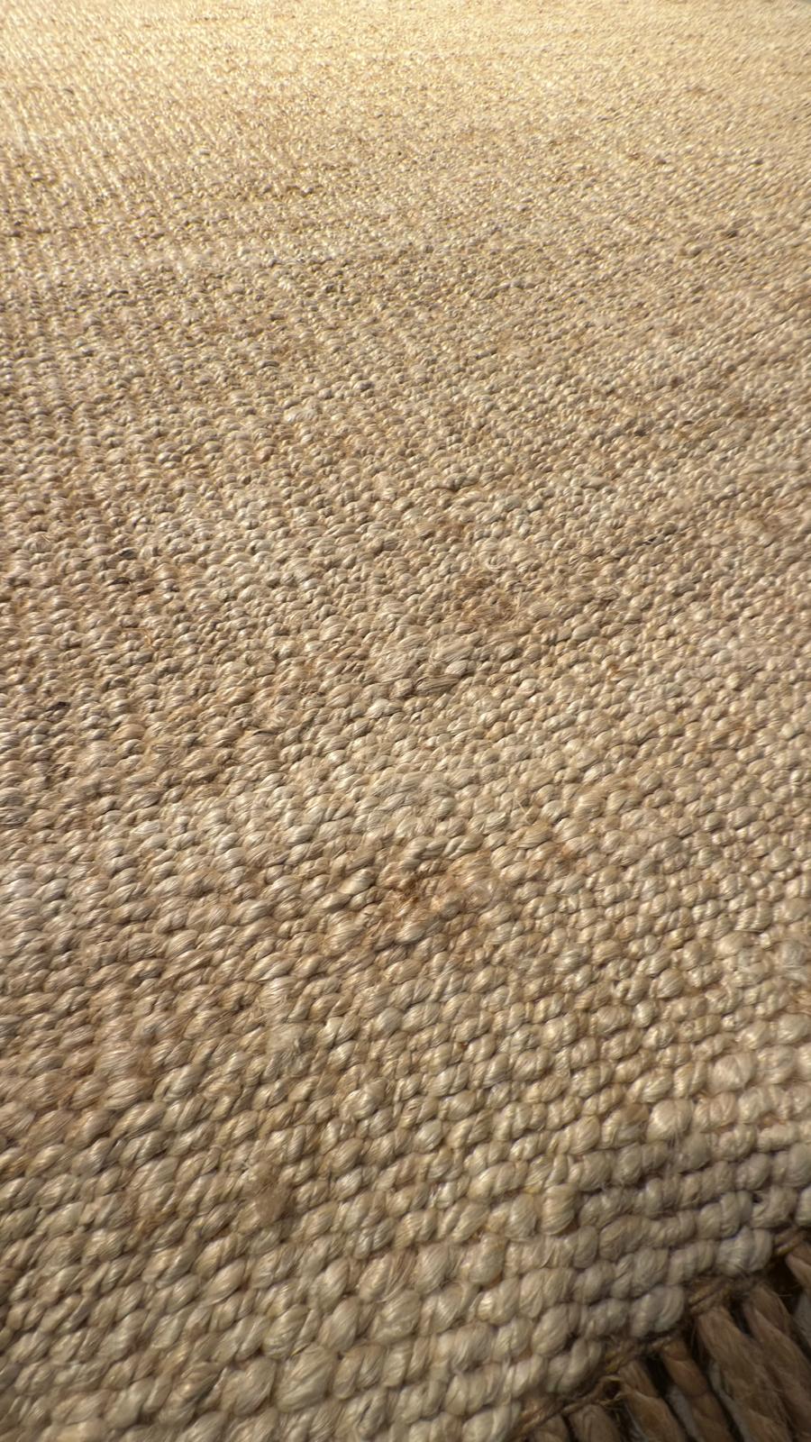 EINFACHE JUTE-/HANFFRANEN 3,00 X 4,00 Mtr WEISS NATUR